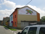 Instalace banneru na štít v Ostravě
