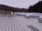Pokldka stench trapzovch plech a mont svtlku v arelu LETOPLAST v Letovicch